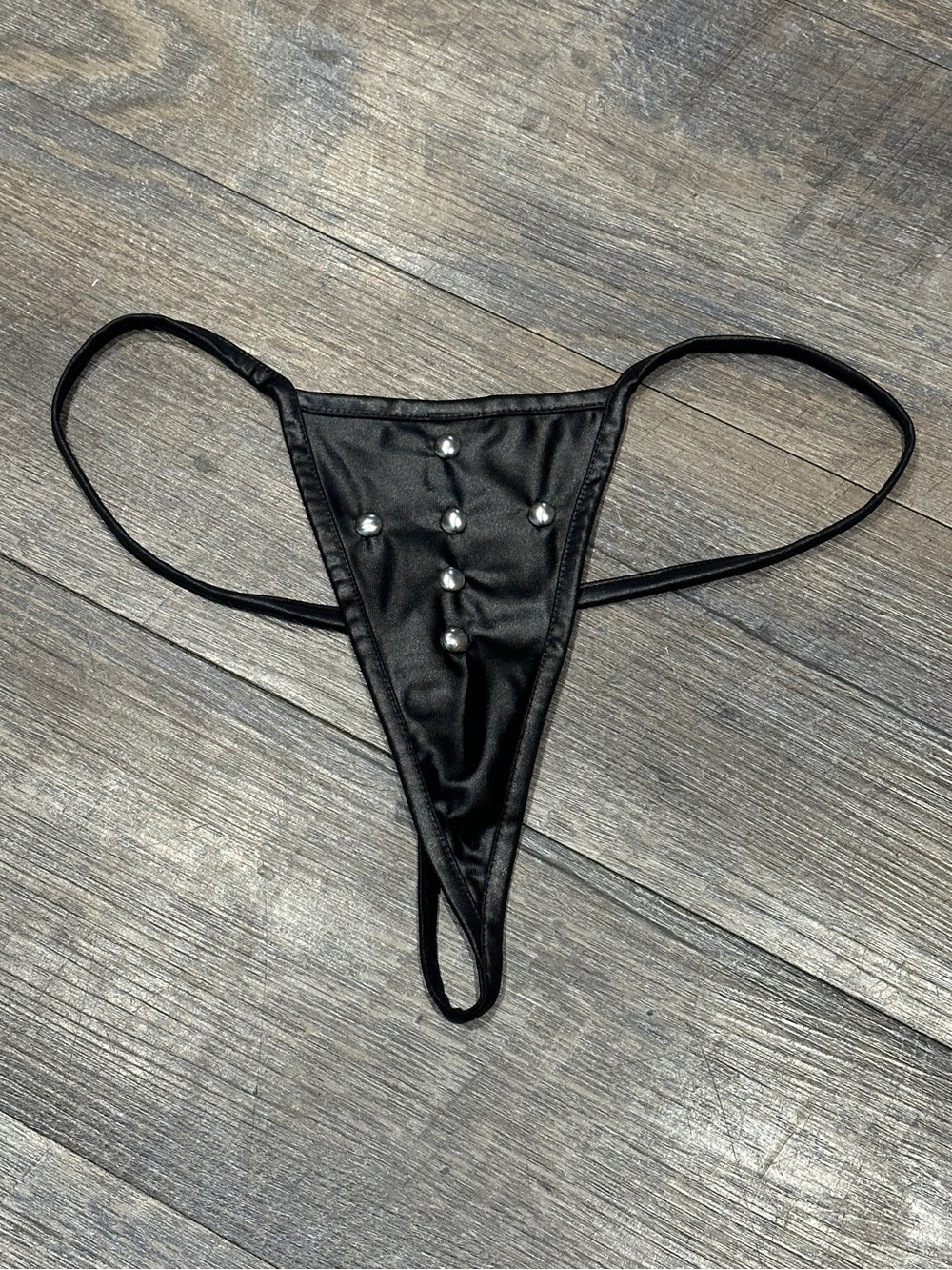Lust Black Studded G-String Small/Medium NWOT